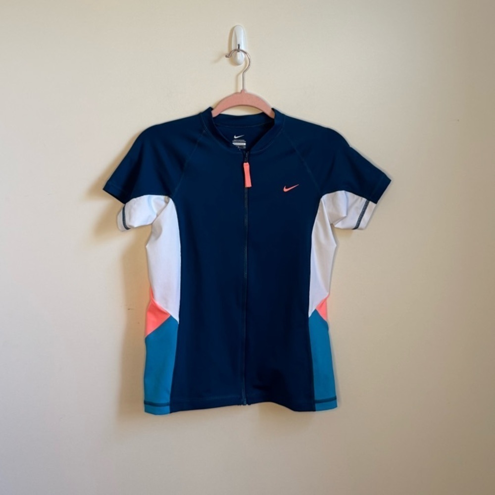 Nike Women's Athletic Zip-Up Top - Navy Blue